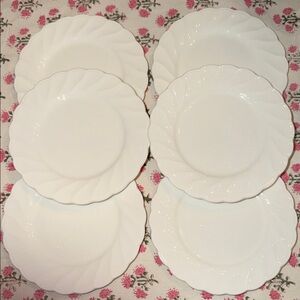 Noritake Windsor White Scalloped Porcelain Bread/dessert Plates - Set of 6
